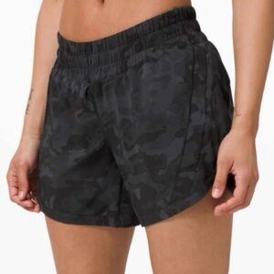Lululemon Track That Short size 10 with a5" inseam  Incognito Camo Multi Grey